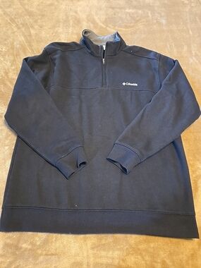 Columbia Men’s Black Quarter-Zip Fleece Pullover XL